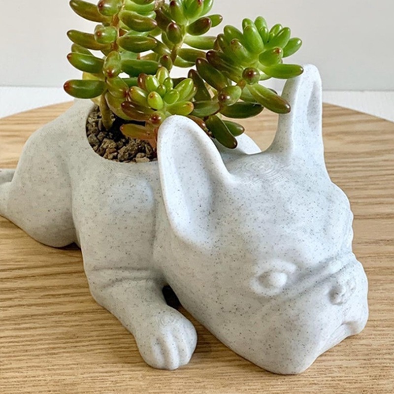 Desk Setup Plant - The Puppy Statue Planter Resin Ornament