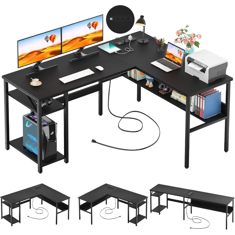 L Shaped Desk Setup - Reversible L Shaped Desk with Magic