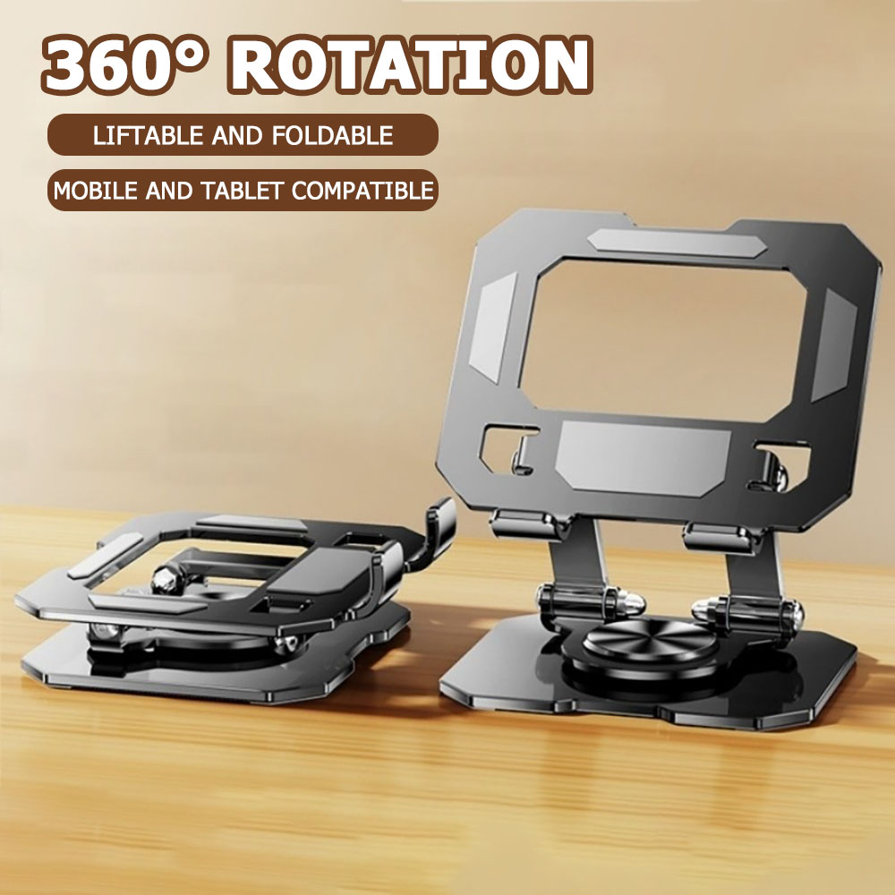 Desk Setup Ipad - 360° Rotatable Foldable Metal Tablet Stand