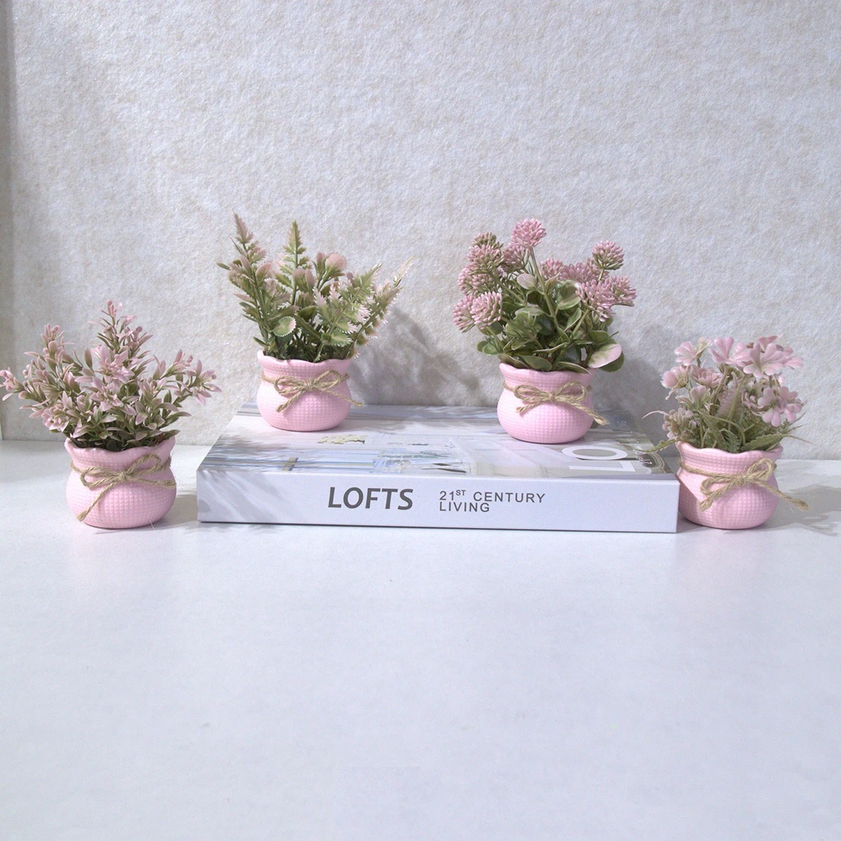Mini Artificial Pink Series Fl - Desk Setup Plant incelemesi ve fiyatı
