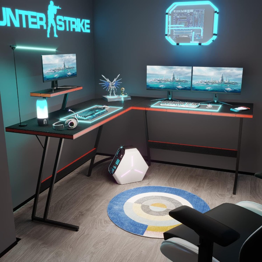 L Shaped Gaming Desk with Larg - L Shaped Desk Setup incelemesi ve fiyatı