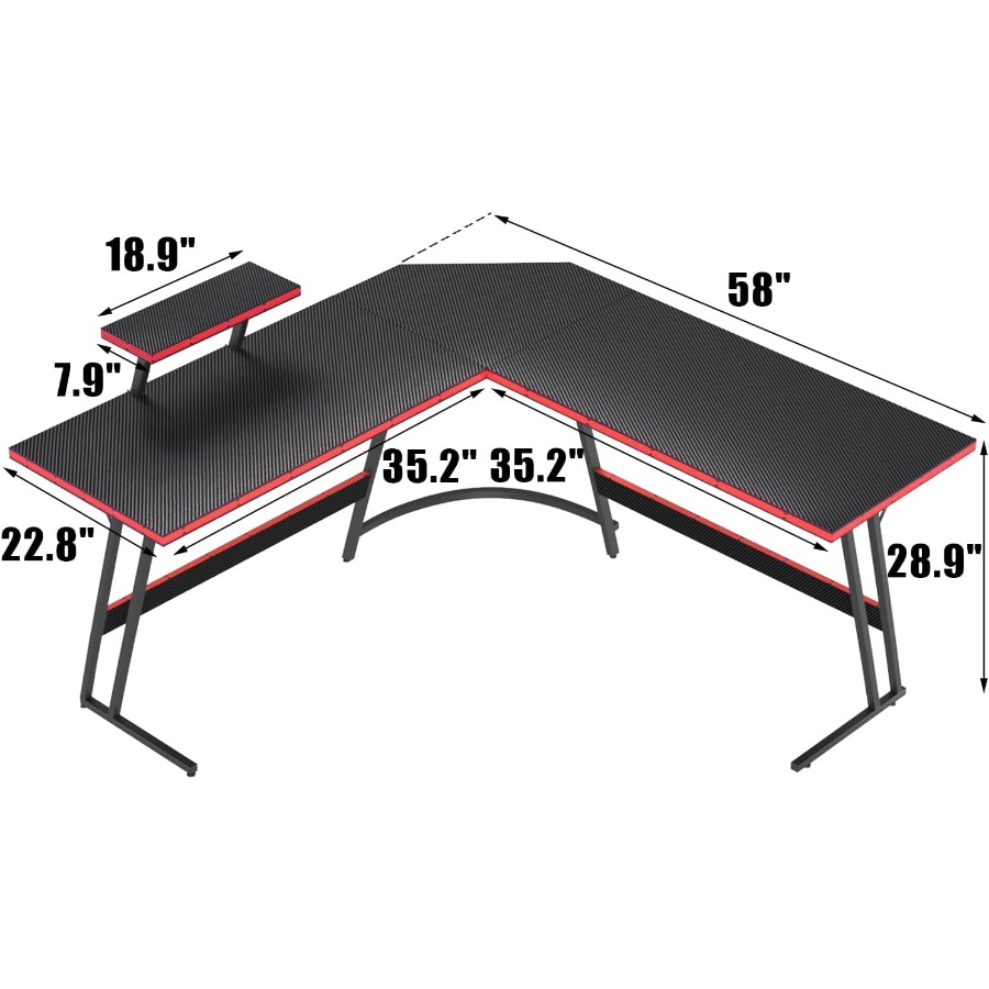 L Shaped Gaming Desk with Larg - L Shaped Desk Setup incelemesi ve fiyatı