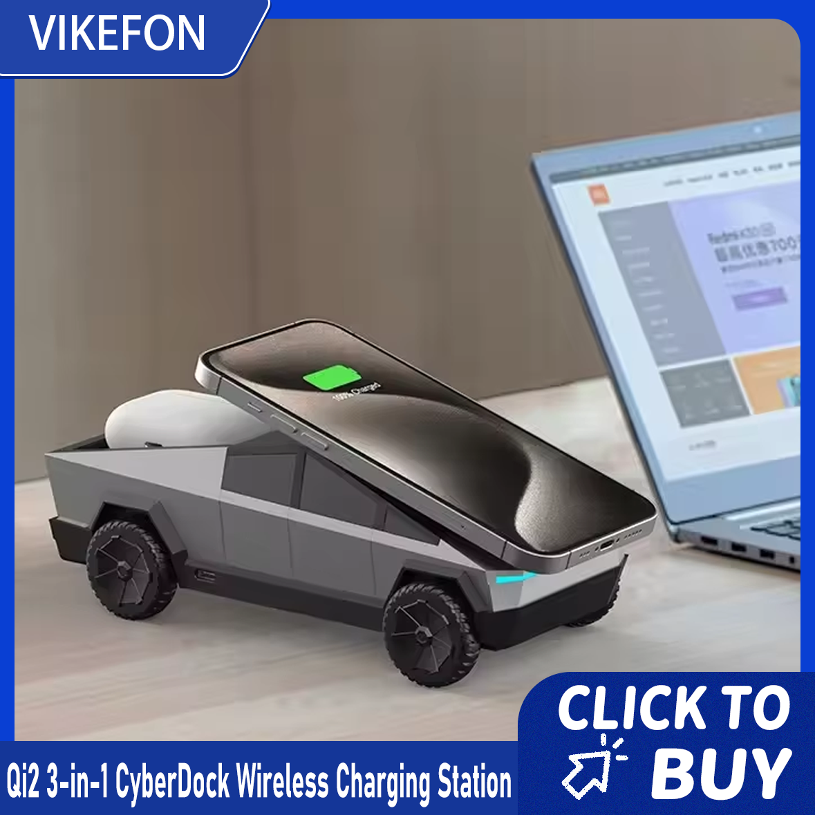VIKEFON Desktop Stand Qi2 3-in - Desk Setup Apple incelemesi ve fiyatı