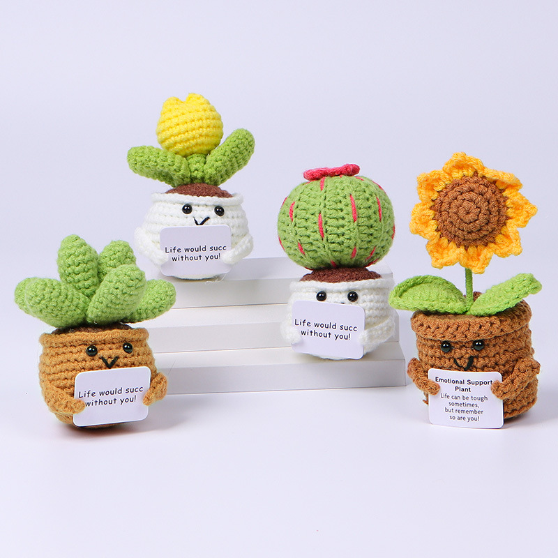 Mini Cute Crochet Flowers Fini - Desk Setup Plant incelemesi ve fiyatı