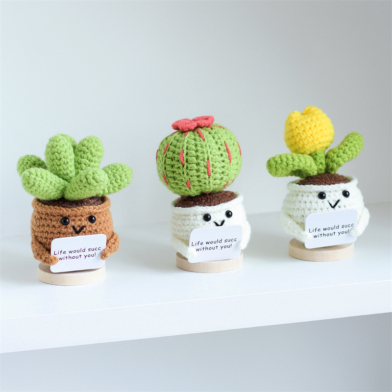 Mini Cute Crochet Flowers Fini - Desk Setup Plant incelemesi ve fiyatı