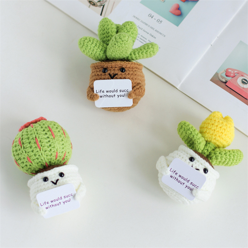 Mini Cute Crochet Flowers Fini - Desk Setup Plant incelemesi ve fiyatı