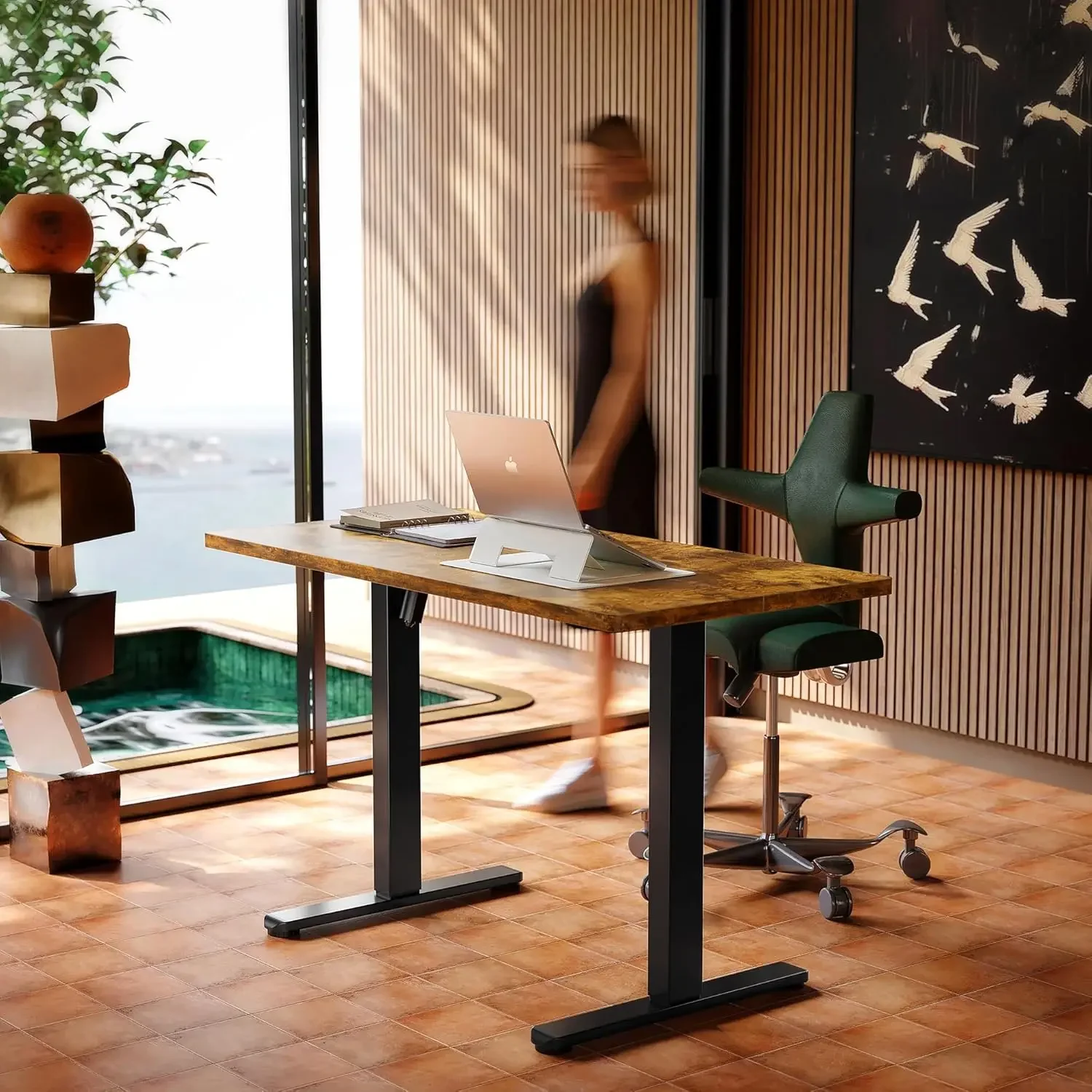 Electric Standing Desk, 55 x 2 - L Shaped Desk Setup incelemesi ve fiyatı