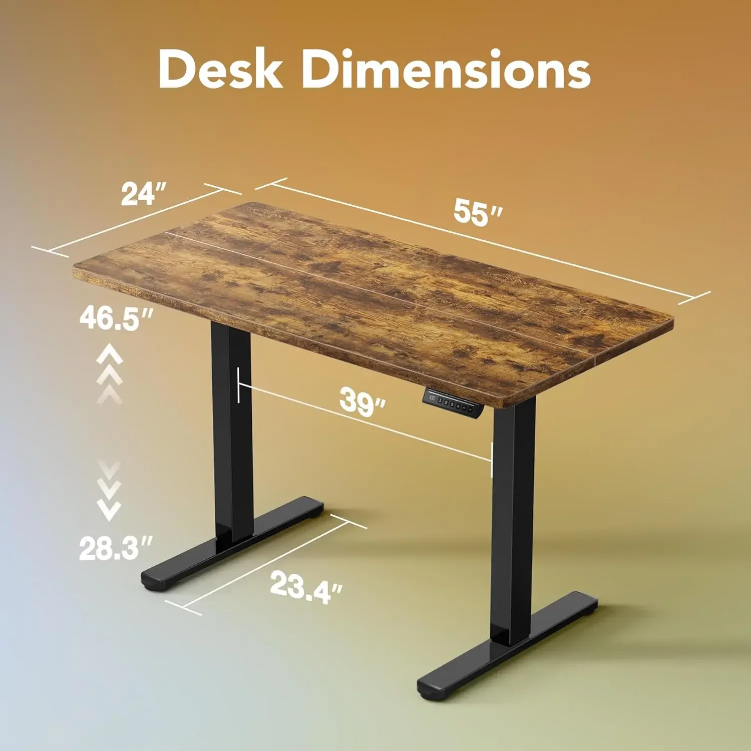 Electric Standing Desk, 55 x 2 - L Shaped Desk Setup incelemesi ve fiyatı