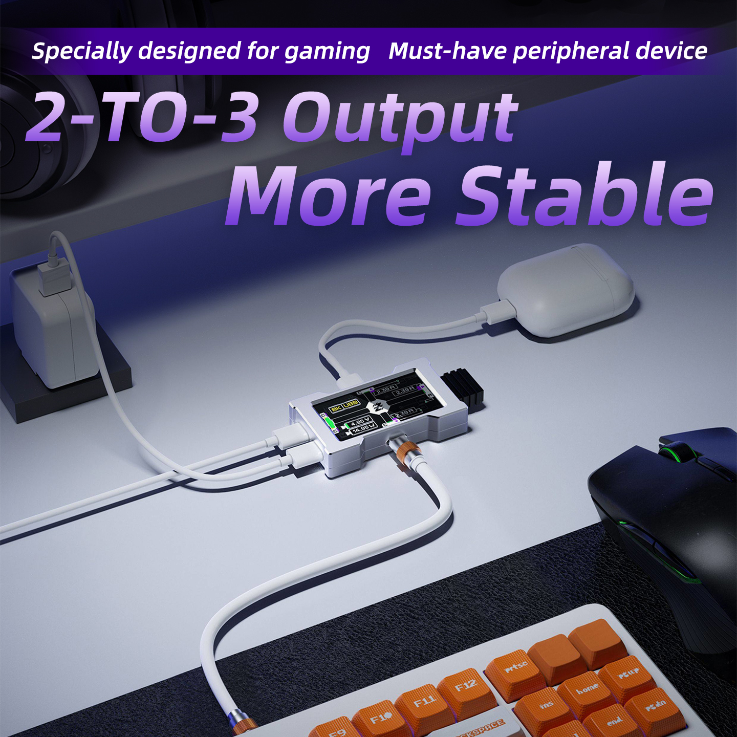 HMHUB Gaming USB Hub - 2-To-3  - Desk Setup Usb Hub incelemesi ve fiyatı
