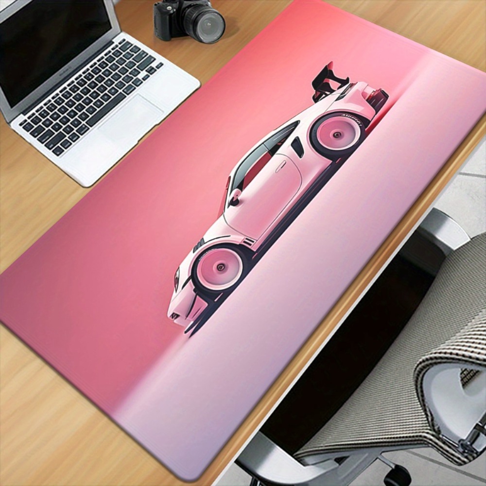 Pink Sports Car Illustration X - Desk Setup Workspace incelemesi ve fiyatı