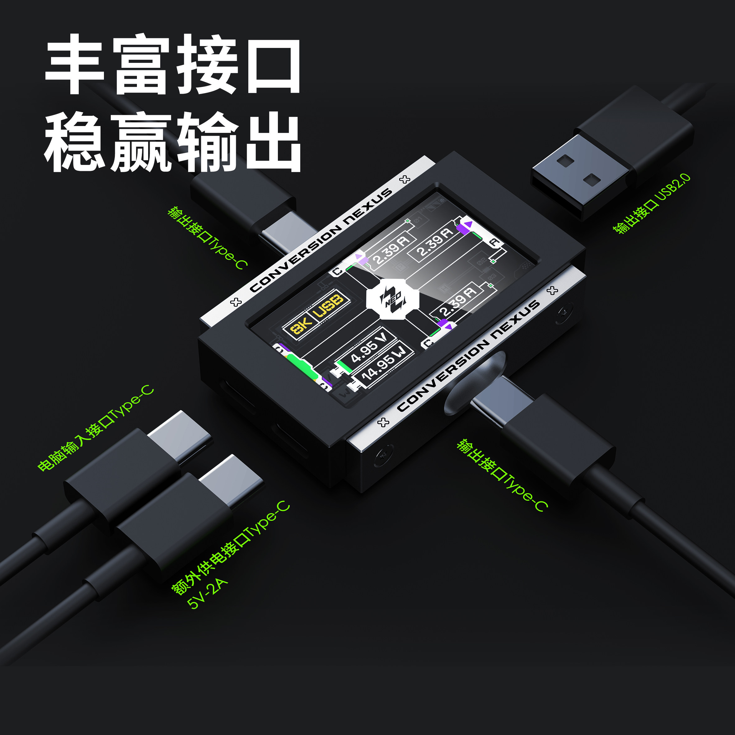 2-in-3-out Gaming USB Hub Inde - Desk Setup Usb Hub incelemesi ve fiyatı