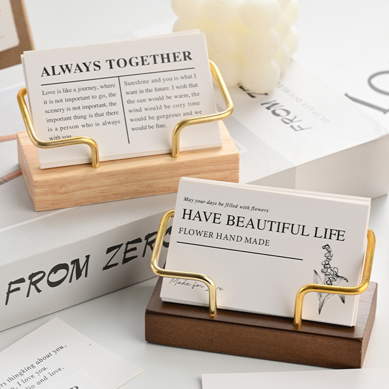 Wooden Business Card Holder Me - Desk Setup Table incelemesi ve fiyatı