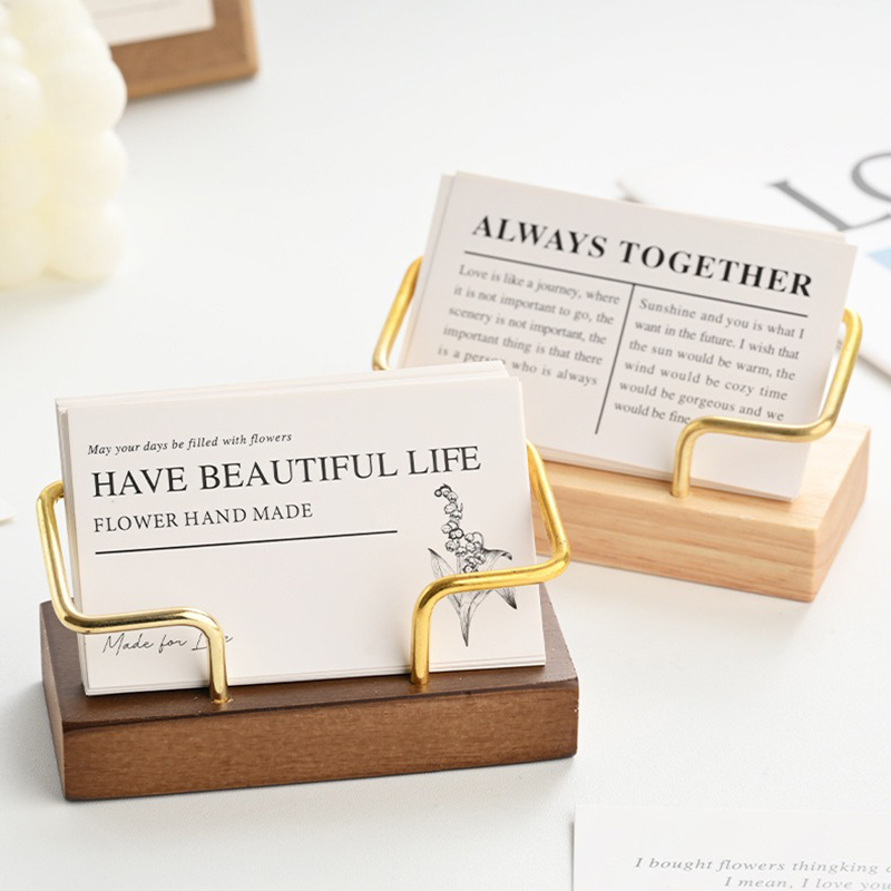 Wooden Business Card Holder Me - Desk Setup Table incelemesi ve fiyatı