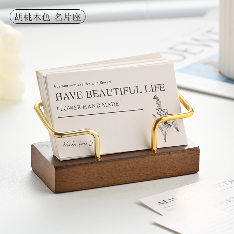 Wooden Business Card Holder Me - Desk Setup Table incelemesi ve fiyatı
