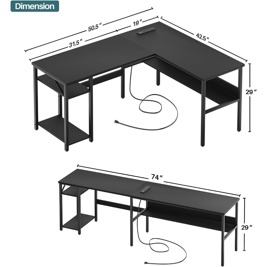 Reversible L Shaped Desk with  - L Shaped Desk Setup incelemesi ve fiyatı