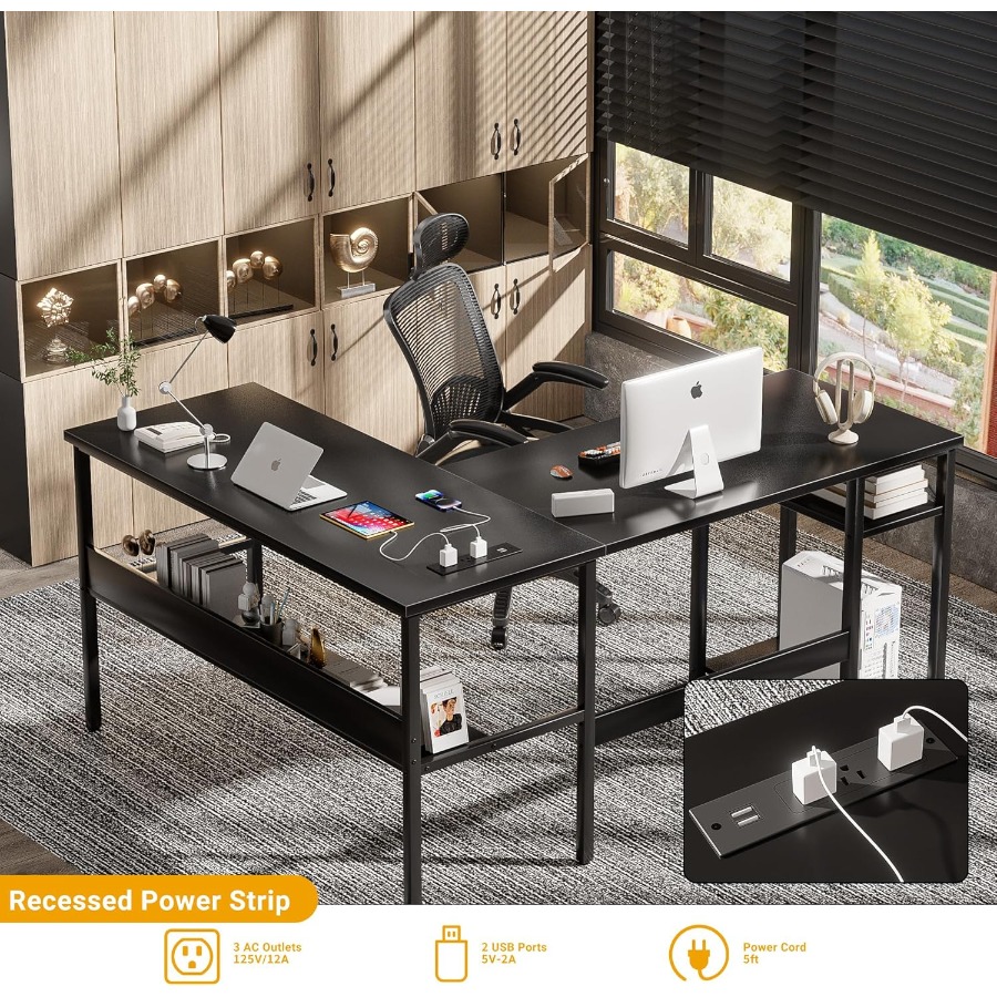 Reversible L Shaped Desk with  - L Shaped Desk Setup incelemesi ve fiyatı