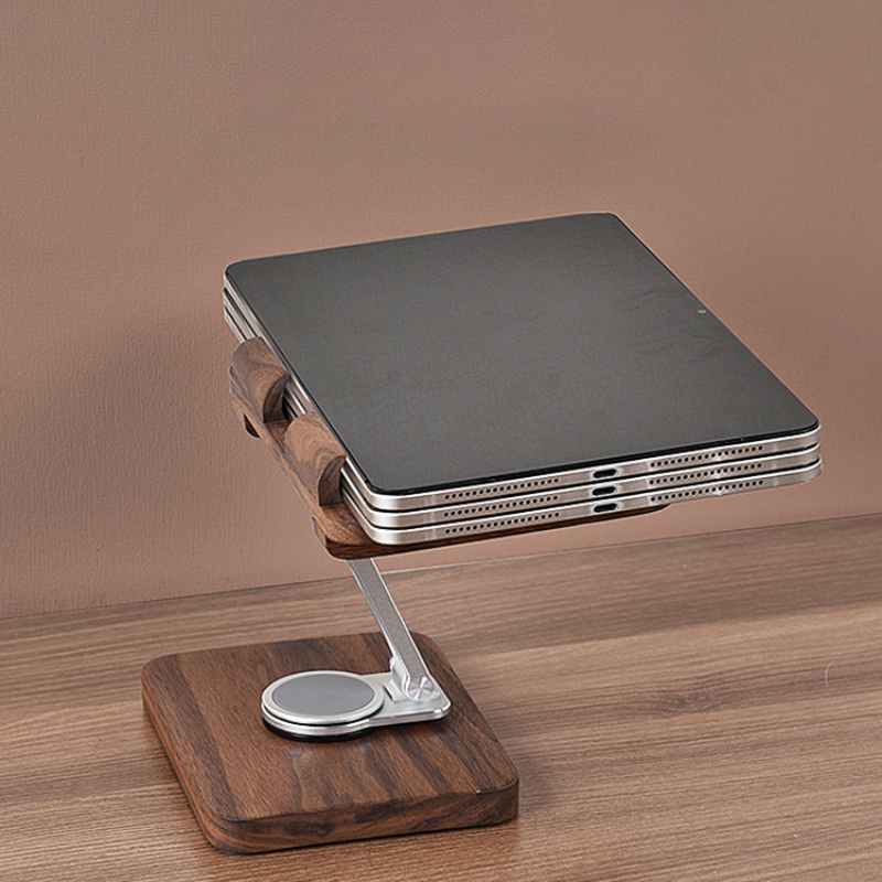 Black Walnut iPad Stand with 3 - Desk Setup Tablet incelemesi ve fiyatı