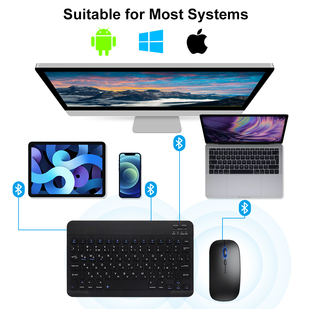 Bluetooth Keyboard and Mouse F - Desk Setup Ipad incelemesi ve fiyatı