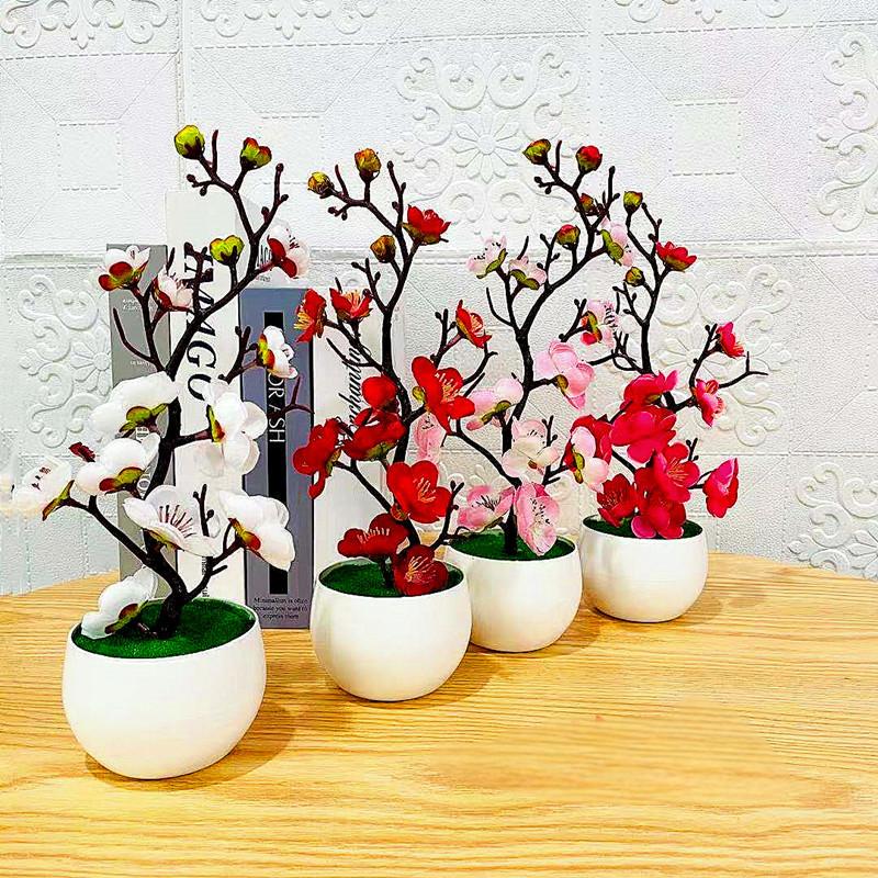 Simulation Plum Flower Pot Pla - Desk Setup Plant incelemesi ve fiyatı