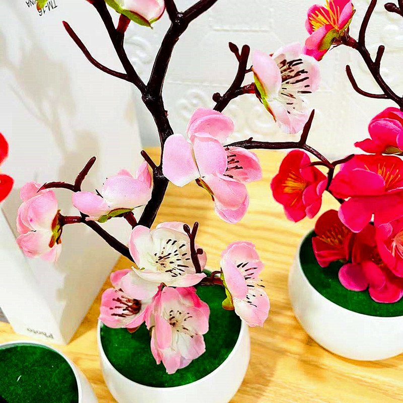 Simulation Plum Flower Pot Pla - Desk Setup Plant incelemesi ve fiyatı