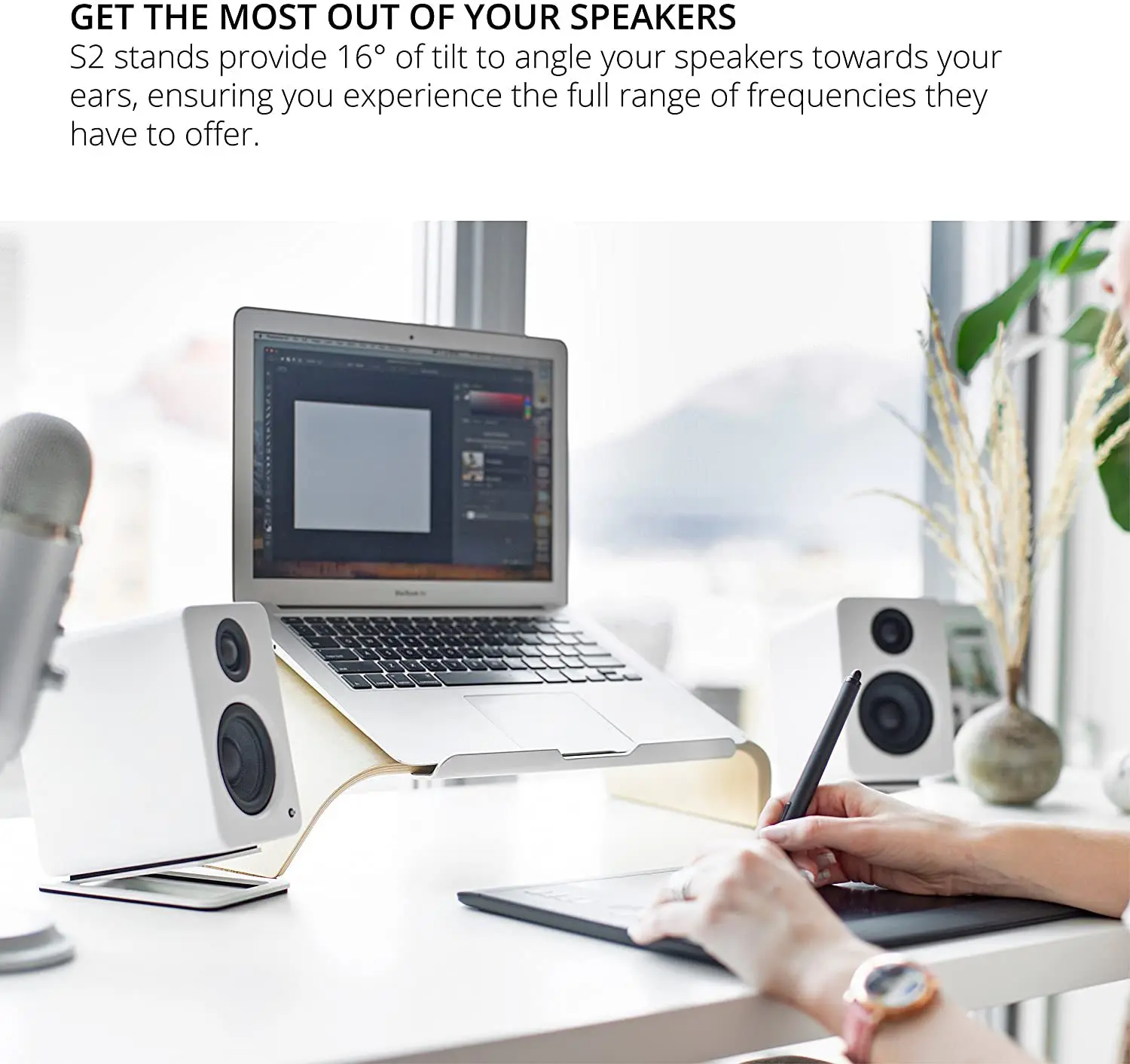 2pcs Desktop Speaker Stands fo - Desk Setup With Speakers incelemesi ve fiyatı