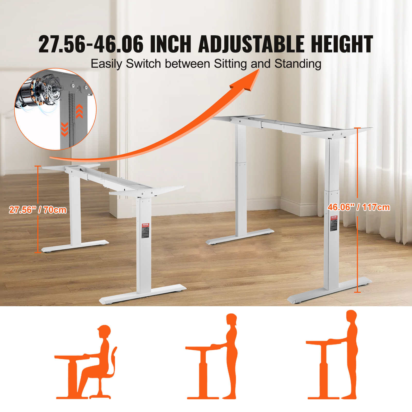 SucceBuy Standing Desk Frame   - Desk Setup White incelemesi ve fiyatı