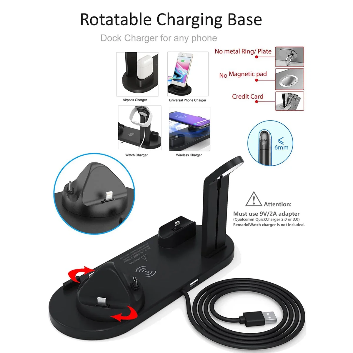 7 In 1 Wireless Charger Stand  - Desk Setup Apple incelemesi ve fiyatı