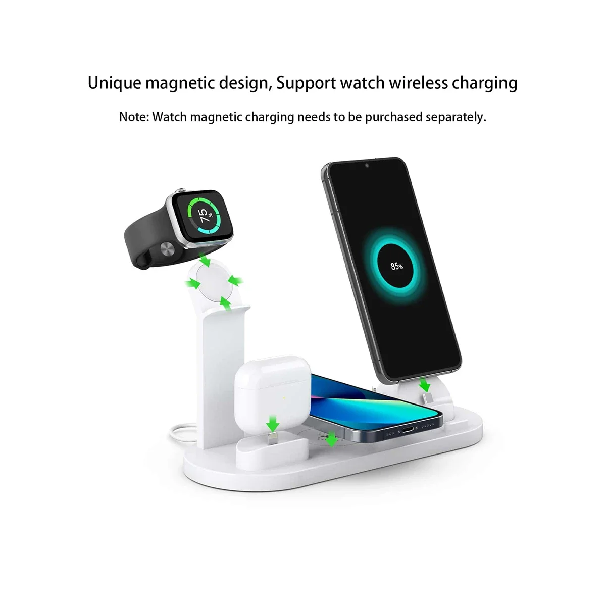 7 In 1 Wireless Charger Stand  - Desk Setup Apple incelemesi ve fiyatı