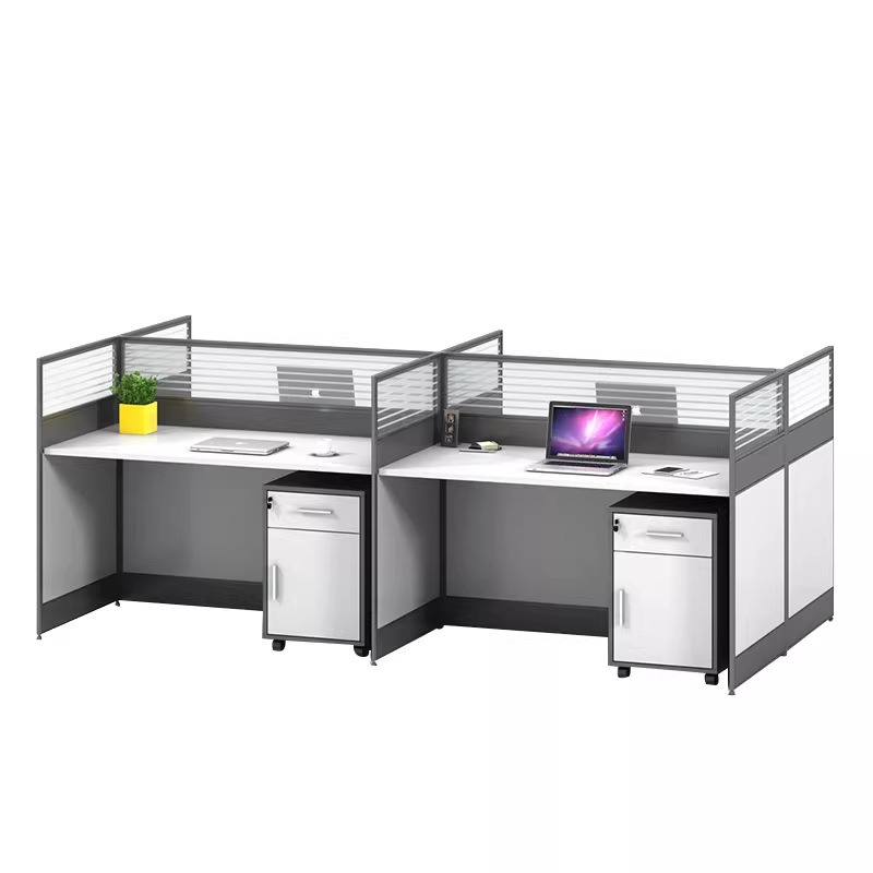 White Office Desk for 2 4 or 6 - L Shaped Desk Setup incelemesi ve fiyatı