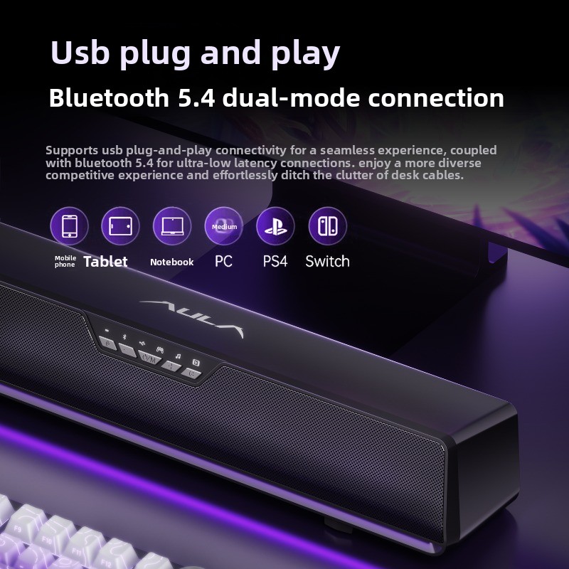 AULA GS6Pro Esports Speaker Bl - Desk Setup With Speakers incelemesi ve fiyatı