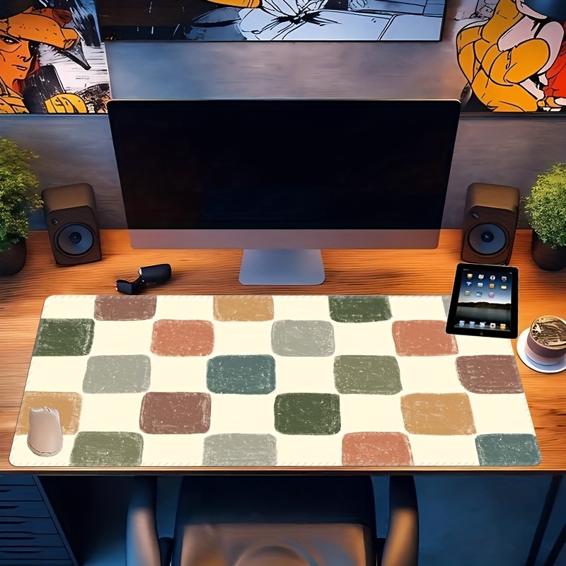 Vibrant Checkered Pattern Desk - Desk Setup Workspace incelemesi ve fiyatı