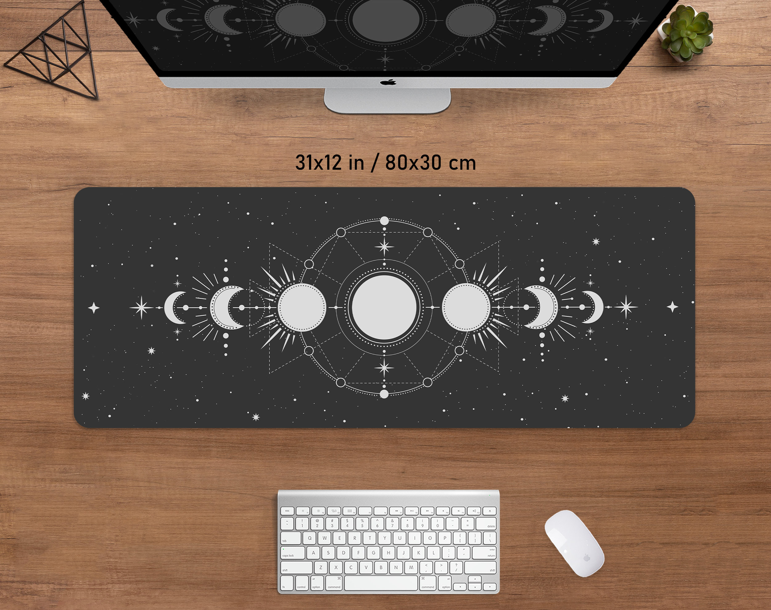 Celestial Desk Mat Moon Phases - Desk Setup White incelemesi ve fiyatı
