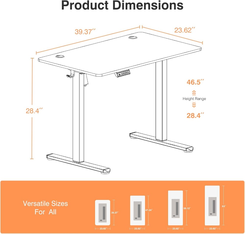 Electric Standing Desk Adjusta - Desk Setup White incelemesi ve fiyatı