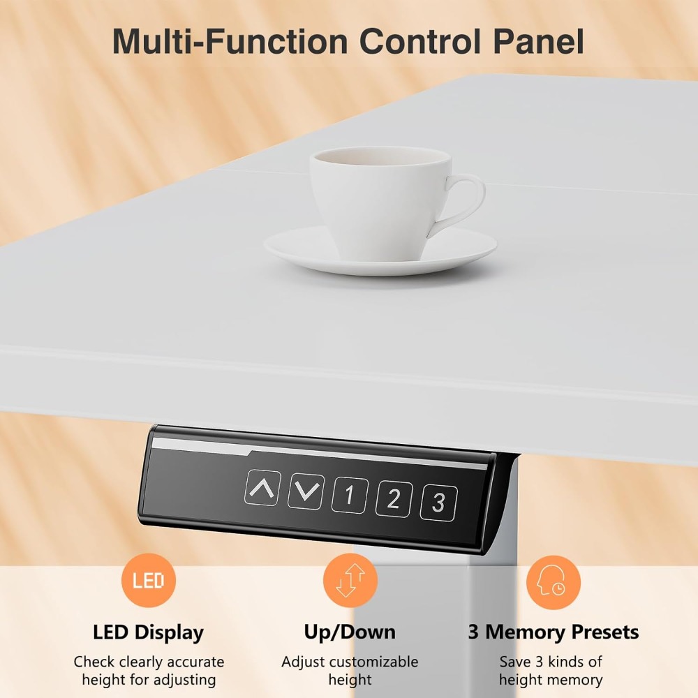 Electric Standing Desk Adjusta - Desk Setup White incelemesi ve fiyatı