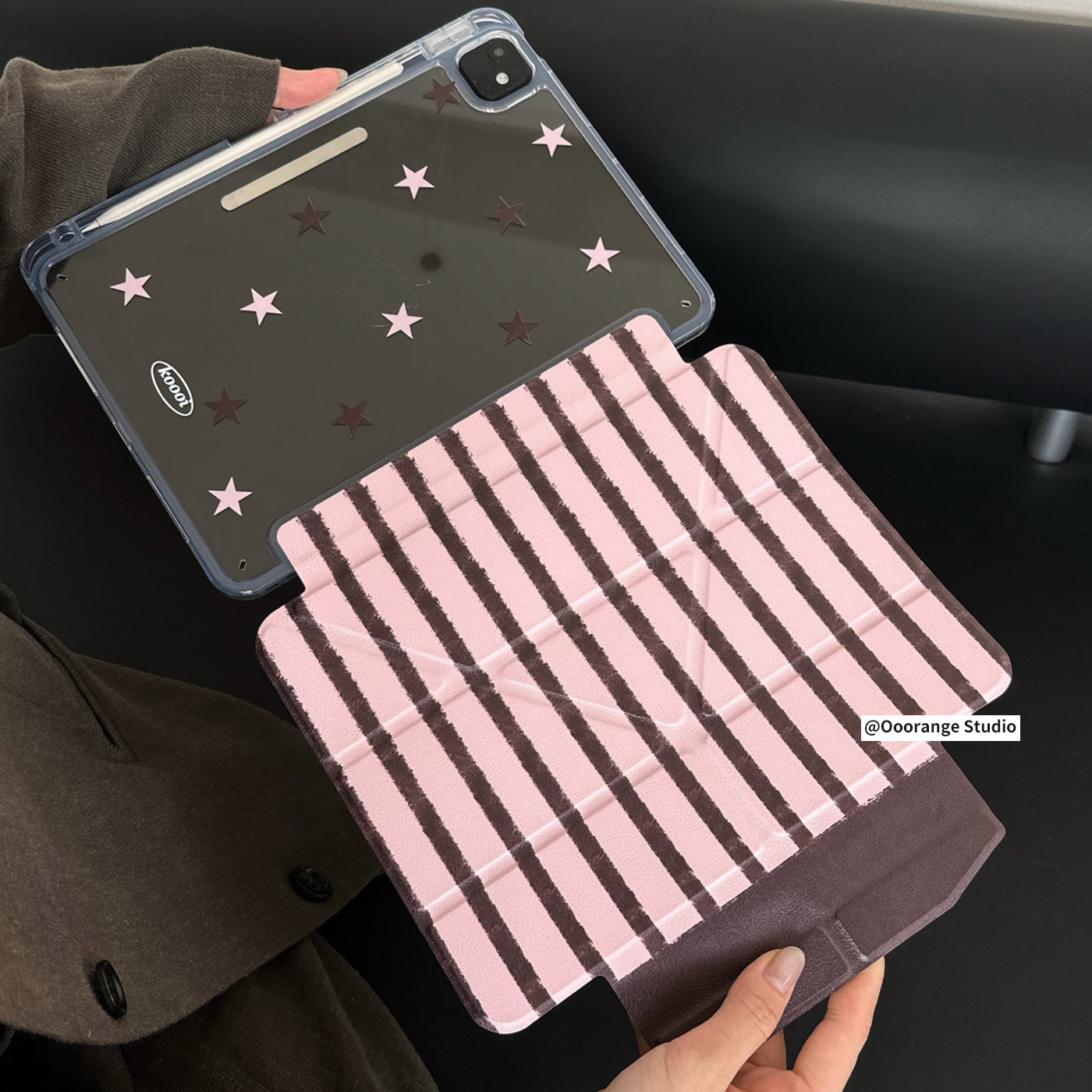 Ins Pink And Brown Stripe Tabl - Desk Setup Ipad incelemesi ve fiyatı