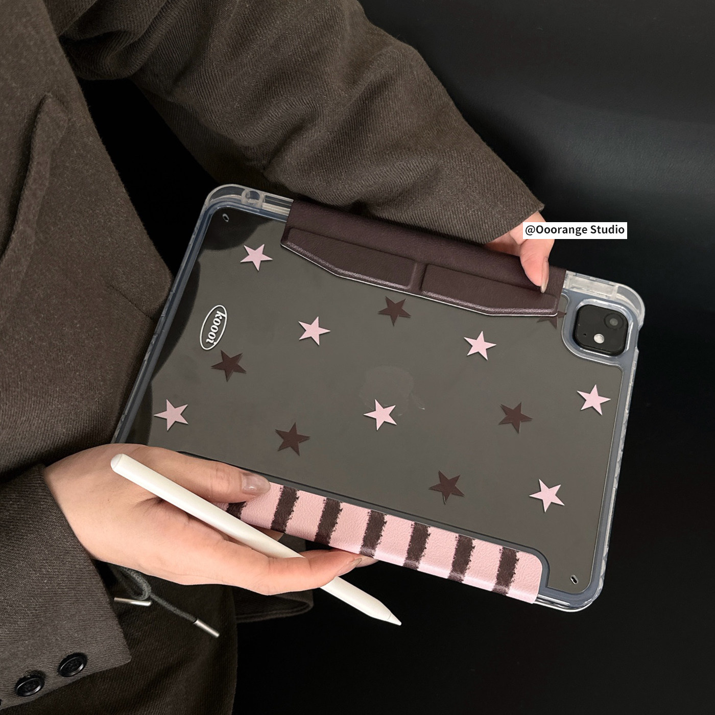 Ins Pink And Brown Stripe Tabl - Desk Setup Ipad incelemesi ve fiyatı