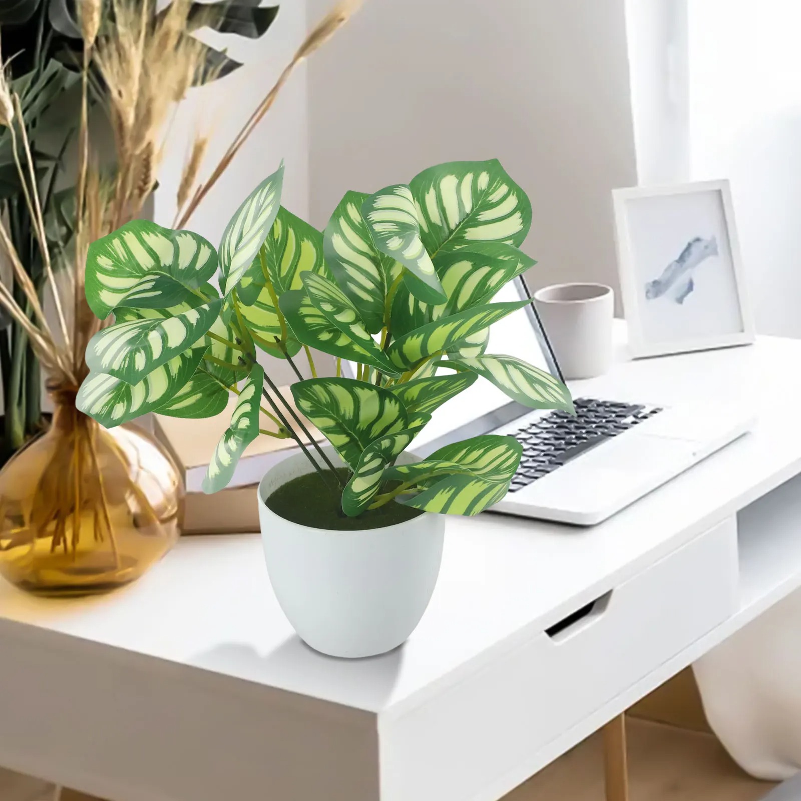 1PC Artificial Foliage Plant P - Desk Setup Plant incelemesi ve fiyatı